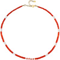 Äthiopischer Oranger Opal-Silberhalskette (Riya) Äthiopischer Oranger Opal-Silberhalskette (Riya)