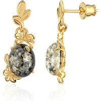 Grüner Baltischer Bernstein-Silberohrringe (dagen) Grüner Baltischer Bernstein-Silberohrringe (dagen)