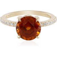 Hessonit-Granat-Goldring Hessonit-Granat-Goldring