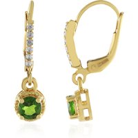 Russischer Diopsid-Silberohrringe Russischer Diopsid-Silberohrringe