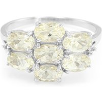 Neongelber Danburit-Silberring Neongelber Danburit-Silberring