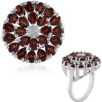 Mosambik-Granat-Silberring Mosambik-Granat-Silberring