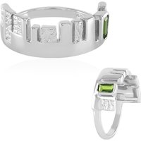 Russischer Diopsid-Silberring (SAELOCANA) Russischer Diopsid-Silberring (SAELOCANA)