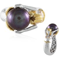 Mystik-Süßwasserzuchtperlen-Silberring (Gems en Vogue) Mystik-Süßwasserzuchtperlen-Silberring (Gems en Vogue)