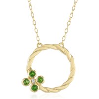 Russischer Diopsid-Silbercollier Russischer Diopsid-Silbercollier