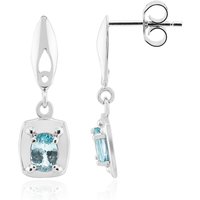 Blauer Apatit-Silberohrringe Blauer Apatit-Silberohrringe