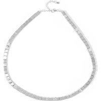 Silberner Hämatit-Silberhalskette Silberner Hämatit-Silberhalskette