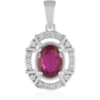 Madagaskar-Rubin-Silberanhänger Madagaskar-Rubin-Silberanhänger