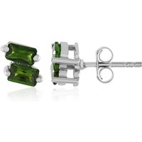 Russischer Diopsid-Silberohrringe Russischer Diopsid-Silberohrringe