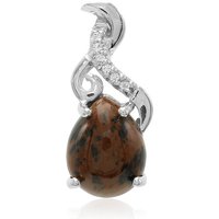 Mahagoni-Obsidian-Silberanhänger Mahagoni-Obsidian-Silberanhänger