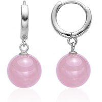 Rosenquarz-Silberohrringe Rosenquarz-Silberohrringe