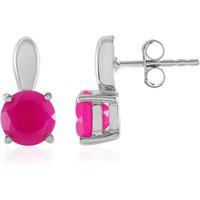 Himbeer-Chalzedon-Silberohrringe Himbeer-Chalzedon-Silberohrringe