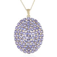 Tansanit-Silberhalskette Tansanit-Silberhalskette