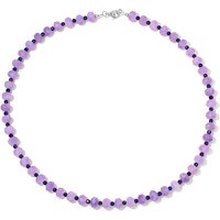 Lilien-Quarz-Silberhalskette Lilien-Quarz-Silberhalskette