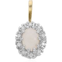 Weißer Opal-Goldanhänger Weißer Opal-Goldanhänger