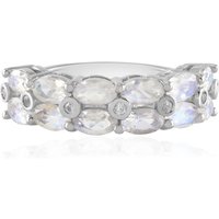 Regenbogen-Mondstein-Silberring Regenbogen-Mondstein-Silberring