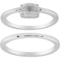 Weißer Topas-Silberringe Weißer Topas-Silberringe