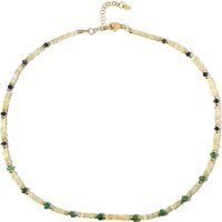 Edelstein-Silberhalskette Edelstein-Silberhalskette