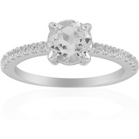 Weißer Topas-Silberring Weißer Topas-Silberring