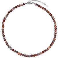 Roter Gu Jiao-Achat-Silberhalskette Roter Gu Jiao-Achat-Silberhalskette