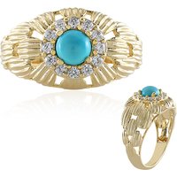 Sleeping Beauty-Türkis-Silberring Sleeping Beauty-Türkis-Silberring