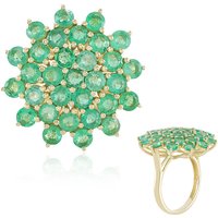 Kolumbianischer Smaragd-Goldring Kolumbianischer Smaragd-Goldring