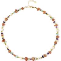 Edelstein-Silberhalskette Edelstein-Silberhalskette