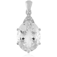 Weißer Quarz-Silberanhänger Weißer Quarz-Silberanhänger