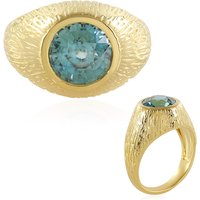 Petrolfarbener Zirkon-Silberring Petrolfarbener Zirkon-Silberring