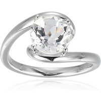 Weißer Topas-Silberring Weißer Topas-Silberring