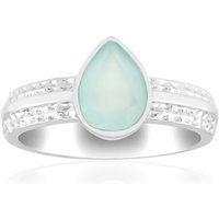 Aqua-Chalzedon-Silberring Aqua-Chalzedon-Silberring