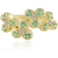 Sambia-Smaragd-Silberring Sambia-Smaragd-Silberring