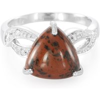 Mahagoni-Obsidian-Silberring Mahagoni-Obsidian-Silberring