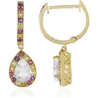 Weißer Quarz-Silberohrringe Weißer Quarz-Silberohrringe