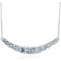 Brasilianischer Aquamarin-Silbercollier Brasilianischer Aquamarin-Silbercollier