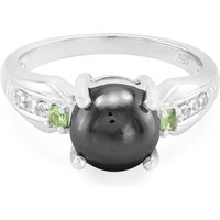 Schwarzer Hämatit-Silberring Schwarzer Hämatit-Silberring