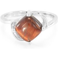 Rotes Tigerauge-Silberring Rotes Tigerauge-Silberring