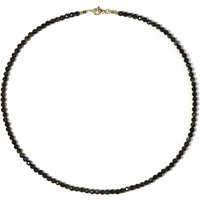 Gold-Obsidian-Silberhalskette Gold-Obsidian-Silberhalskette