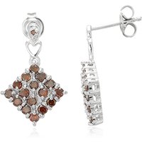 Fancy-Diamant-Silberohrringe Fancy-Diamant-Silberohrringe