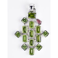 Kaschmir-Peridot-Silberanhänger Kaschmir-Peridot-Silberanhänger