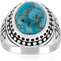 Blauer Kingman Mohave-Türkis-Silberring (Jones Lee) Blauer Kingman Mohave-Türkis-Silberring (Jones Lee)