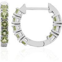 Burmesischer Peridot-Silberohrringe Burmesischer Peridot-Silberohrringe
