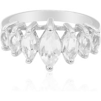 Weißer Topas-Silberring Weißer Topas-Silberring