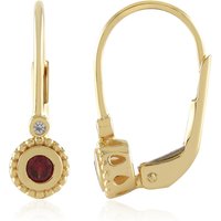 Edelroter Spinell-Silberohrringe Edelroter Spinell-Silberohrringe