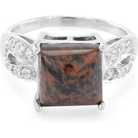 Mahagoni-Obsidian-Silberring Mahagoni-Obsidian-Silberring