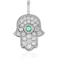 Kolumbianischer Smaragd-Silberanhänger Kolumbianischer Smaragd-Silberanhänger