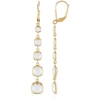 Weißer Quarz-Silberohrringe (KM by Juwelo) Weißer Quarz-Silberohrringe (KM by Juwelo)