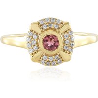 Nigerianischer Pinkfarbener Turmalin-Silberring Nigerianischer Pinkfarbener Turmalin-Silberring