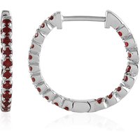 Tansania-Rubin-Silberohrringe Tansania-Rubin-Silberohrringe