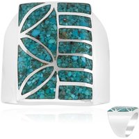 Blauer Kingman Mohave-Türkis-Silberring (Jones Lee) Blauer Kingman Mohave-Türkis-Silberring (Jones Lee)